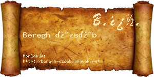 Beregh Özséb névjegykártya